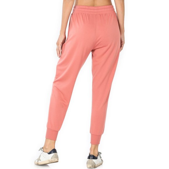 French Terry relaxed fit joggers with pockets - charcoal color - Picture 4 of 5